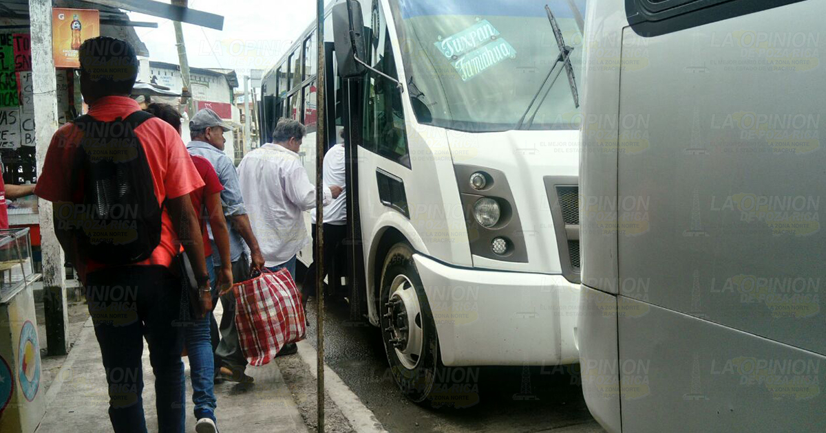 Cae número de usuarios de autobuses transportes
