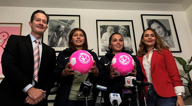 Clubes presentan campaña de 'Balón Rosa' para prevenir cáncer de mama Clubes presentan campaña de 'Balón Rosa' para prevenir cáncer de mama