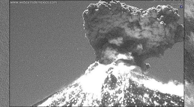 Explosión en el Popocatépetl genera columna de ceniza Explosión