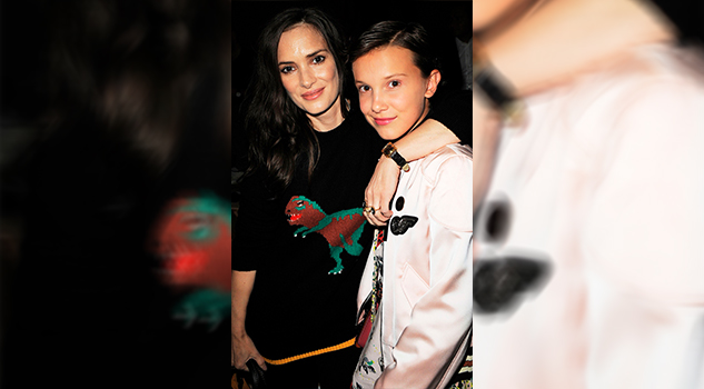 Millie Bobby Brown le da clases millennials a la "abuela" Winona Ryder Winona Ryder Millie Bobby Brown