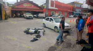 ¡Choca motociclista!