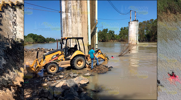 Poca agua en el puerto sinagua