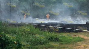 Video: Se incendia batería del pozo 55 de Plan de Ayala