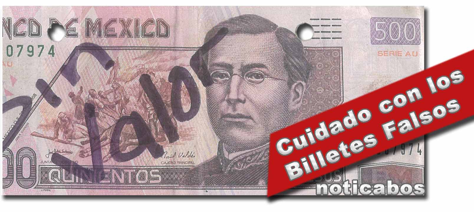 "Aguas", con los billetes falsos