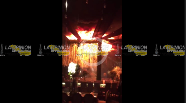 Pirotecnia provoca incendio en boda