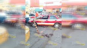Causo destrozos con su camioneta en la zona centro