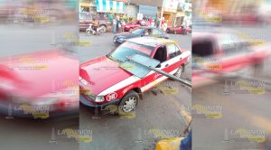 Causo destrozos con su camioneta en la zona centro