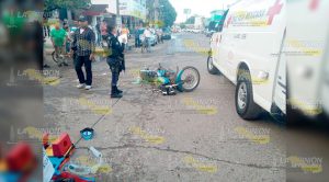 Choca su Chevy con motociclista en Av. Independencia