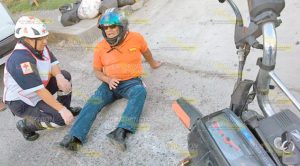 Derrapa motociclista