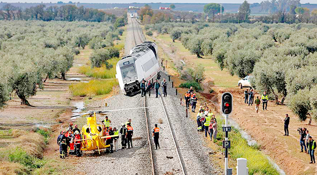 Accidente de tren en España deja 27 heridos