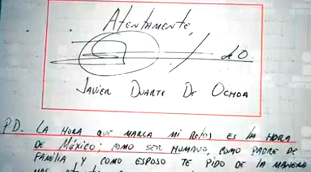 Javier Duarte envía una carta a Imagen TV