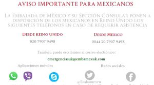 Embajada mexicana habilita líneas de atención tras incidente en Oxford Circus