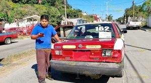 Revolvedora impacta a taxista
