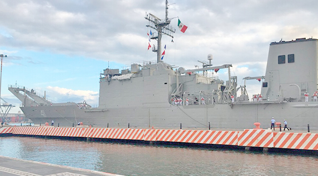 Llega buque Papaloapan de la Armada de México al puerto de Veracruz
