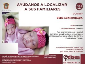 Abandonan a hermosa bebita en el Hospital del Niño