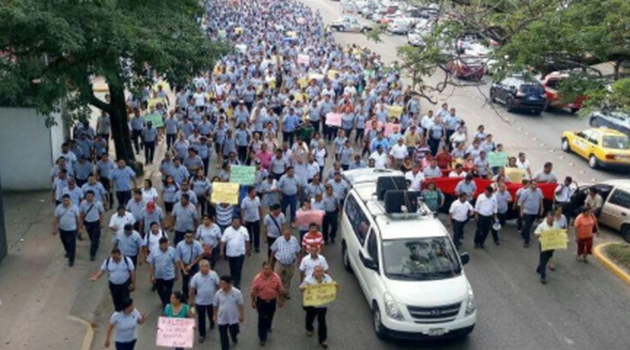 Protestas por falta de pago de aguinaldos