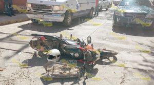 Moto se queda sin frenos y choca