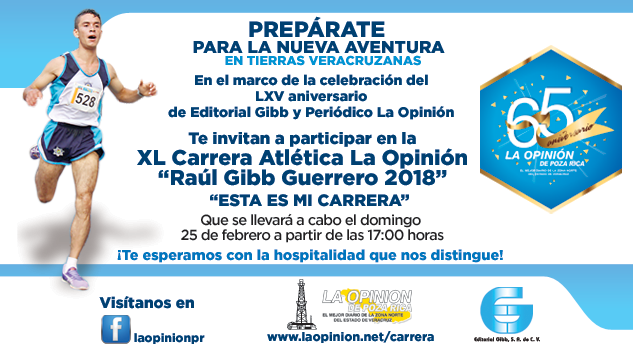 gran Convocatoria a la XL Gran Carrera Atlética "Raúl Gibb Guerrero" 2018