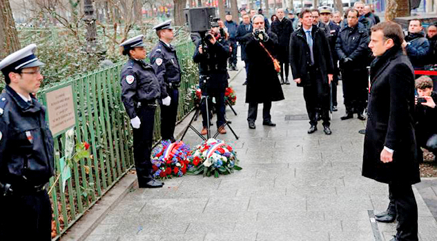 Macron conmemora ataque terrorista contra semanario Charlie Hebdo