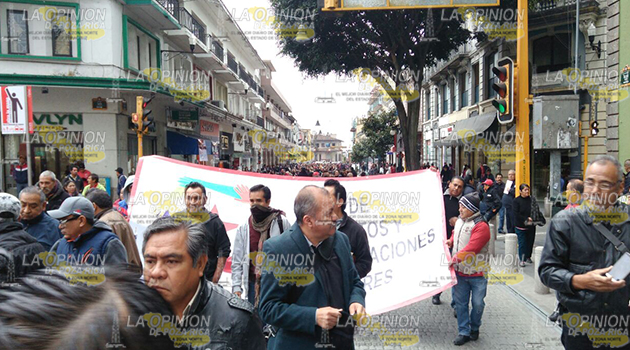 Manifestación en el centro de Xalapa