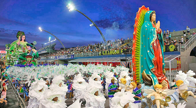 Los hermosos carros alegóricos mexicanos en el carnaval de Brasil