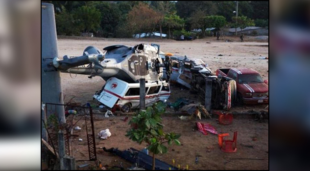 Video: Así fue la terrible caída del helicóptero en Oaxaca