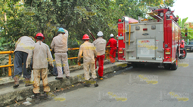 Fuga de aceite en la Ferrocarril