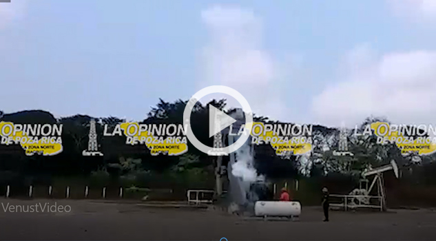 Incendio en la Macropera Escobal 134 de PEMEX