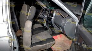 Camionetas se impactan de frente Camionetas Impactan Frente