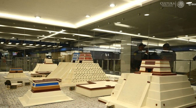 Plasman recientes hallazgos de México-Tenochtitlán en la maqueta del Metro Zócalo