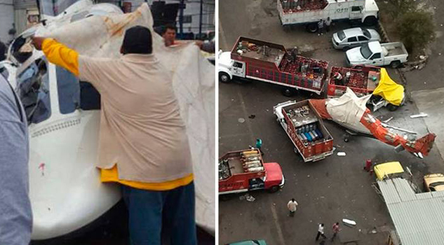 Se desploma helicóptero en San Juanico