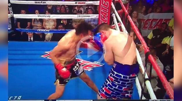 Boxeador mexicano derriba a estadounidense que presumía en su calzoncillo el muro de Trump