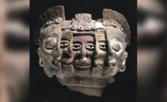 Máscara Mexica (Azteca) de las 3 Caras