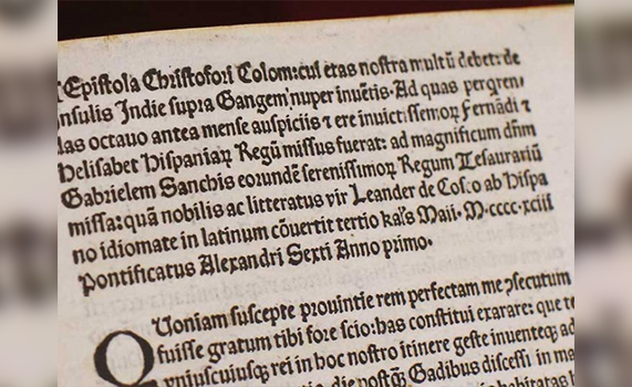 Vaticano recupera carta de Cristóbal Colón