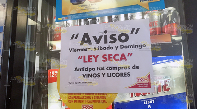 ¡Notifican Ley Seca! Ya se emitieron avisos al sector comercio