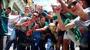 Así celebraron el triunfo de México en la Capital de Veracruz Xalapa Veracruz México Triúnfo Mundial Rusia 2018