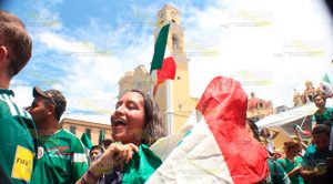Así celebraron el triunfo de México en la Capital de Veracruz Xalapa Veracruz México Triúnfo Mundial Rusia 2018