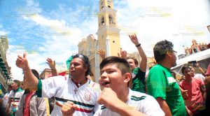 Así celebraron el triunfo de México en la Capital de Veracruz Xalapa Veracruz México Triúnfo Mundial Rusia 2018