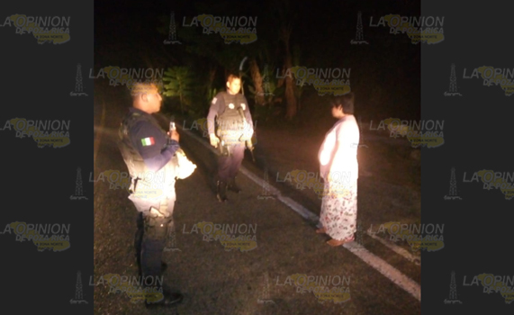 La encuentran deambulando en el tramo carretero de Gutiérrez Zamora a Tecolutla
