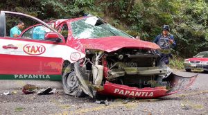 Taxista vuelca en el Paseo de las Danzas