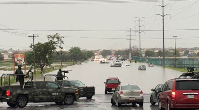 ´Diluvio´ sobre Reynosa: colonias y escuelas bajo el agua