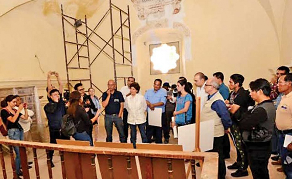 Supervisan la restauración del patrimonio dañado en Oaxaca