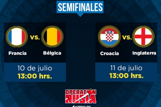 Listas las semifinales del Mundial de Rusia