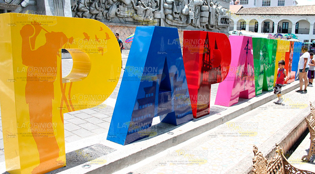 Letras monumentales de Papantla, son vandalizadas