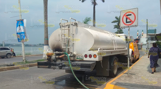 Restablecen el servicio del agua potable en Tuxpan Restablecen Servicio Agua Potable Tuxpan