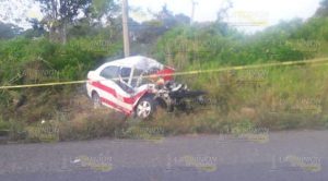 Muere taxista en accidente carretero en Tecolutla
