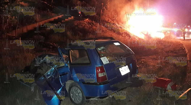 Brutal encontronazo en la carretera Tihuatlan-Túxpan