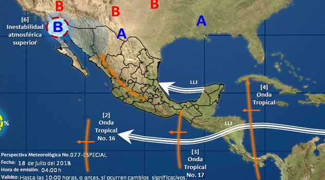 Persistirán las lluvias en gran parte del país