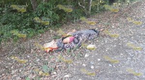 Hallan cuerpo en cobijado en camino a El Mango