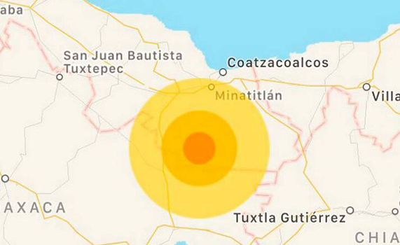 Sin daños por el sismo de magnitud 5.0 que sacudió esta mañana el sur de Veracruz